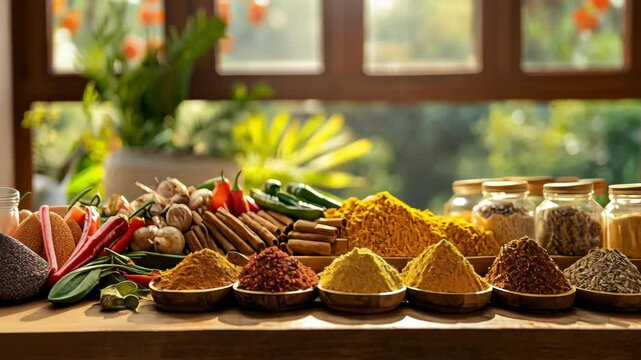 Assortment of Spices on Kitchen Counter