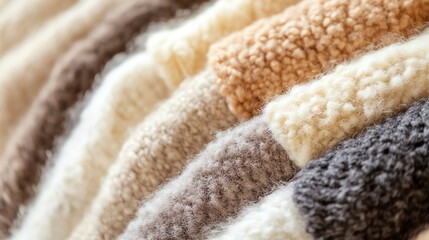 Explore the textures and colors of cozy wool fabrics for home decor