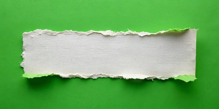 Conceptual Image of Torn White Paper on a Lush Green Background with Ample Space for Text, Ideal for Creative Projects, Presentations, or Inspirational Quotes - Powered by Adobe