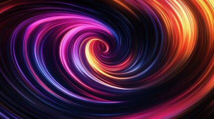 Abstract Colorful Swirling Lights Spiral