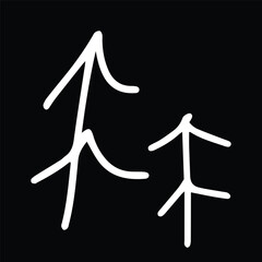 hand drawing abstrad=ct and arrow doodles element stock popular simple design