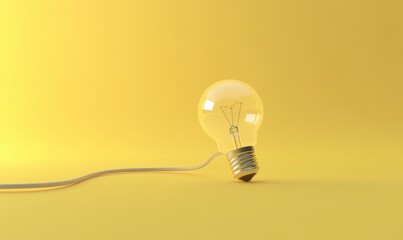 Light Bulb on Yellow.