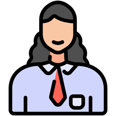 businessman filled line icon