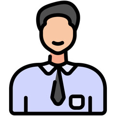 employee filled line icon