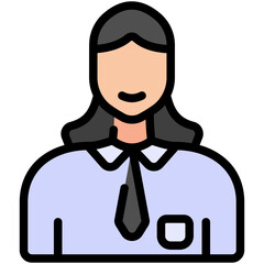 employee filled line icon