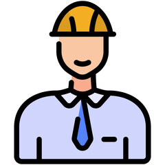 engineer filled line icon