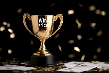 Celebrate your victory with a golden trophy and win prizes
