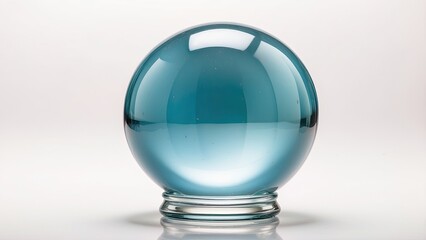  Isolated glass crystal ball on a clear or white backgroun