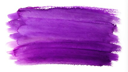 Abstract purple watercolor paint on white background