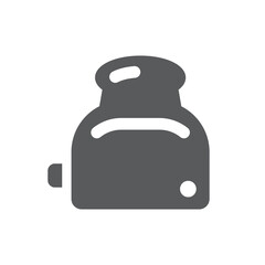 Toaster with bread vector icon. Simple glyph symbol.