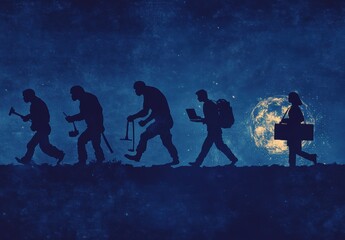 Evolution of Man.