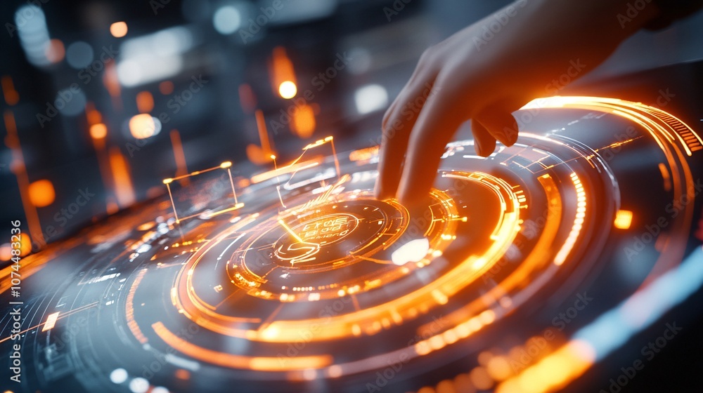 Poster interactive prototype with warm ambient light effects