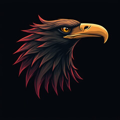 Fototapeta premium Simple eagle rnonochrome logo no text