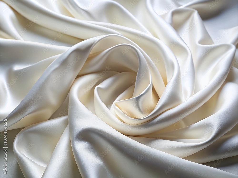 Poster elegant white fabric texture for background use, ideal for design projects, editorials, and minimali