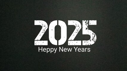 Heppy New Years Background Black and teks white 