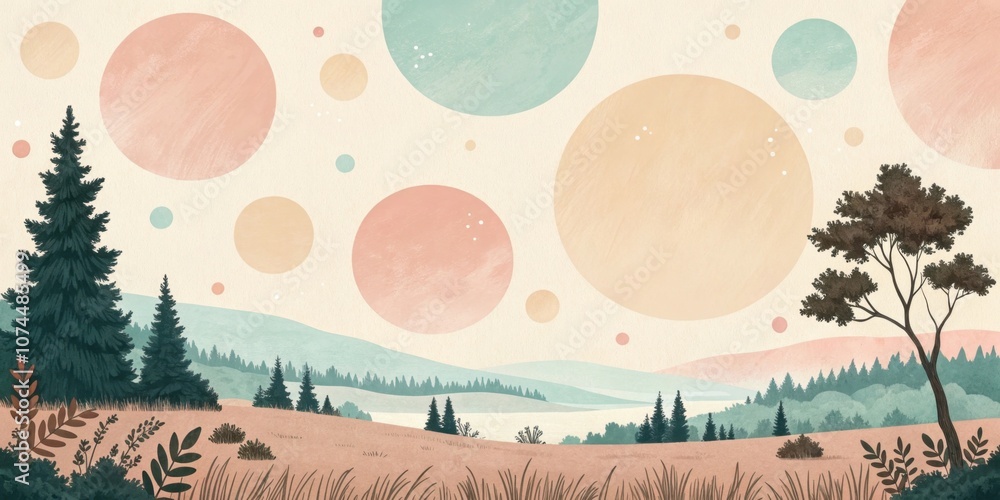 Poster soft pastels and circles a serene webpage background filled with large soft pastelcolored circles ge