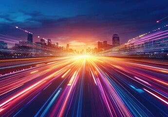 Fototapeta premium City Lights Speed.