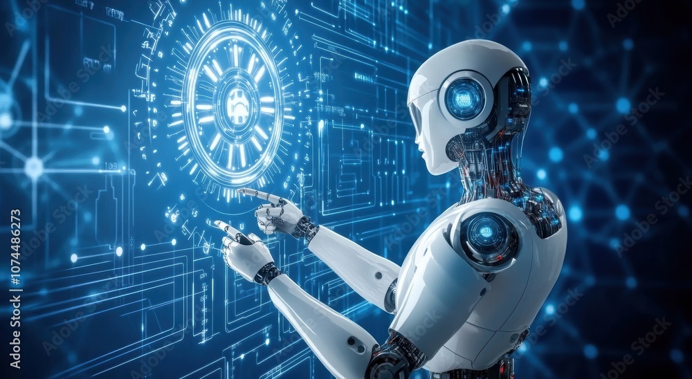 Poster robot ai interface.