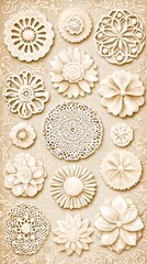 Enchanted Whimsy Watercolor Whimsical Pastel Daydream Elegant floral patterns for creative design.