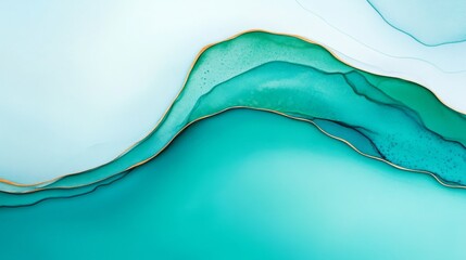 Aqua Ink Wave Flow with Marble Effect