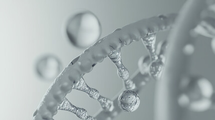  Conceptual Illustration of a Transparent Molecular Model Showing Atoms and Bonds, Scientific Visualization of Molecule Anatomy.