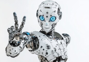 Fototapeta premium Robot Peace Sign.