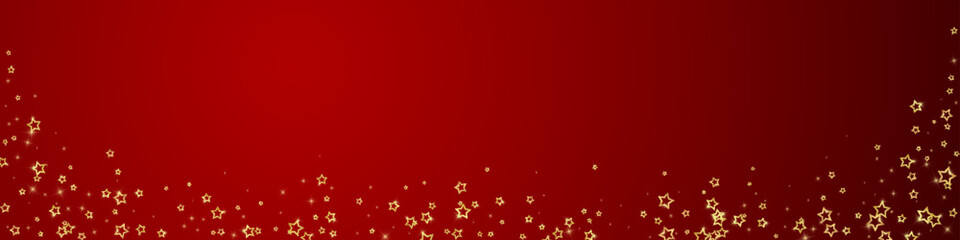 Gold sparkling star confetti.