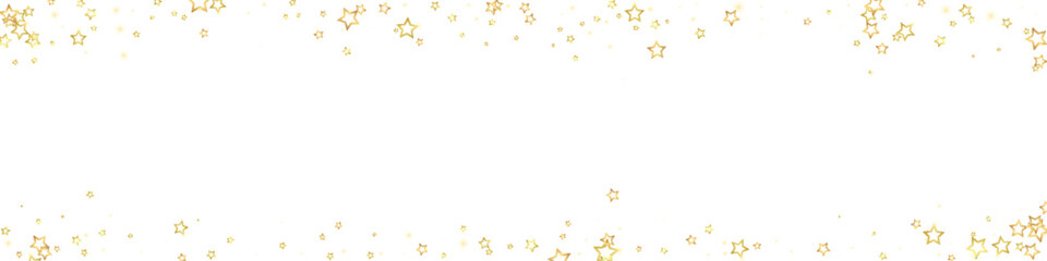 Gold sparkling star confetti.