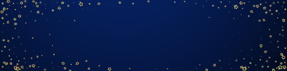 Gold sparkling star confetti.