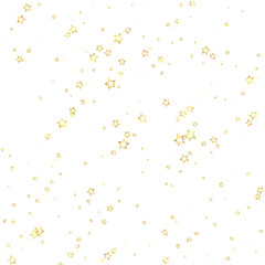 Gold sparkling star confetti.