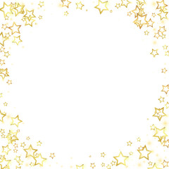 Gold sparkling star confetti.