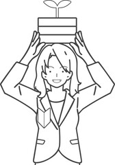 投資信託・積み立て投資を始める初心者のビジネスウーマン