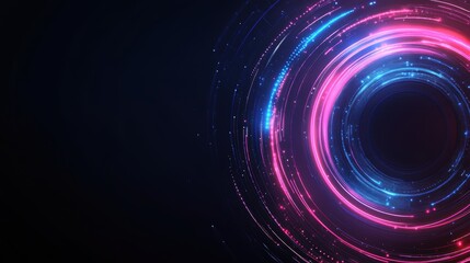 Obraz premium Neon Circle Abstract.