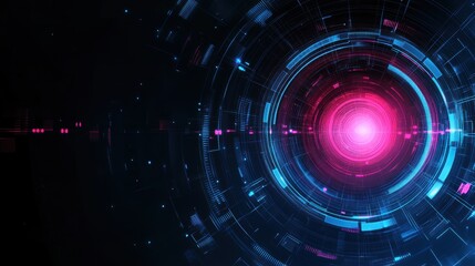 Fototapeta premium Tech Circle Abstract.