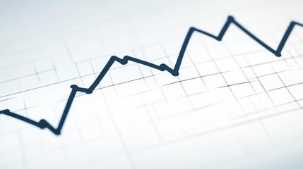 Line graph with a rising and falling trend over time