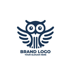 a minimalist logo of an owl