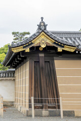 One of the outbuildings next to the main entrance to the central square of Nijo Castle in Kyoto, Japan