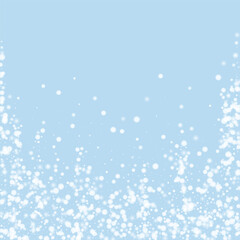 Snowy christmas background. Subtle flying snow