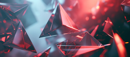 glass pyramid triangle shape business background 27