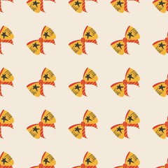 Fototapeta premium A seamless pattern with flat textured bows