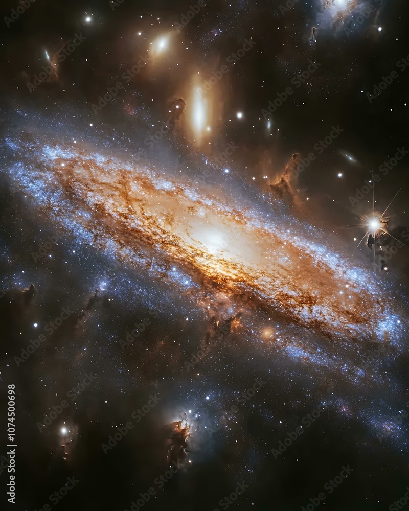 Poster celestial journey through the dynamic universe