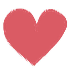 Red heart element for templates.