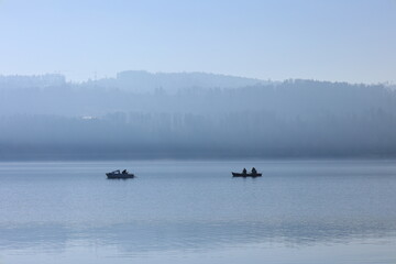 Blick auf den Greifensee im Schweizer Glatttal
