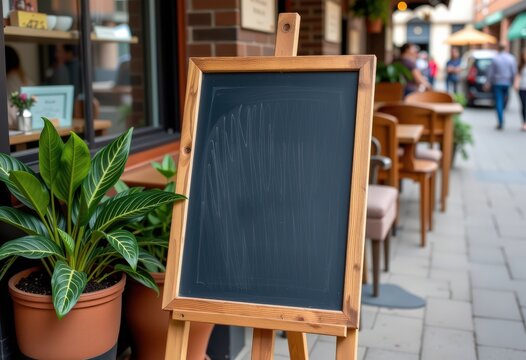 menu on a blackboard