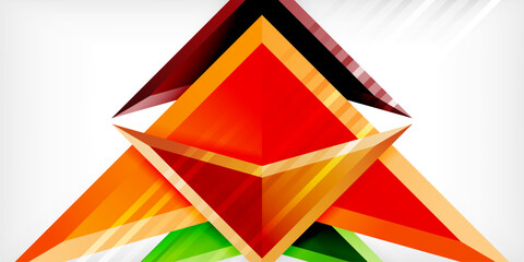 Abstract background color triangles and arrows composition. Vector Illustration For Wallpaper, Banner, Background, Card, Book Illustration, landing page
