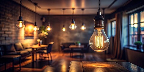 Dimly Lit Room with Hanging Light Bulb â€“ A Scene of Isolation and Simplicity, Perfect for Evoking Emotions of Loneliness and Minimalism