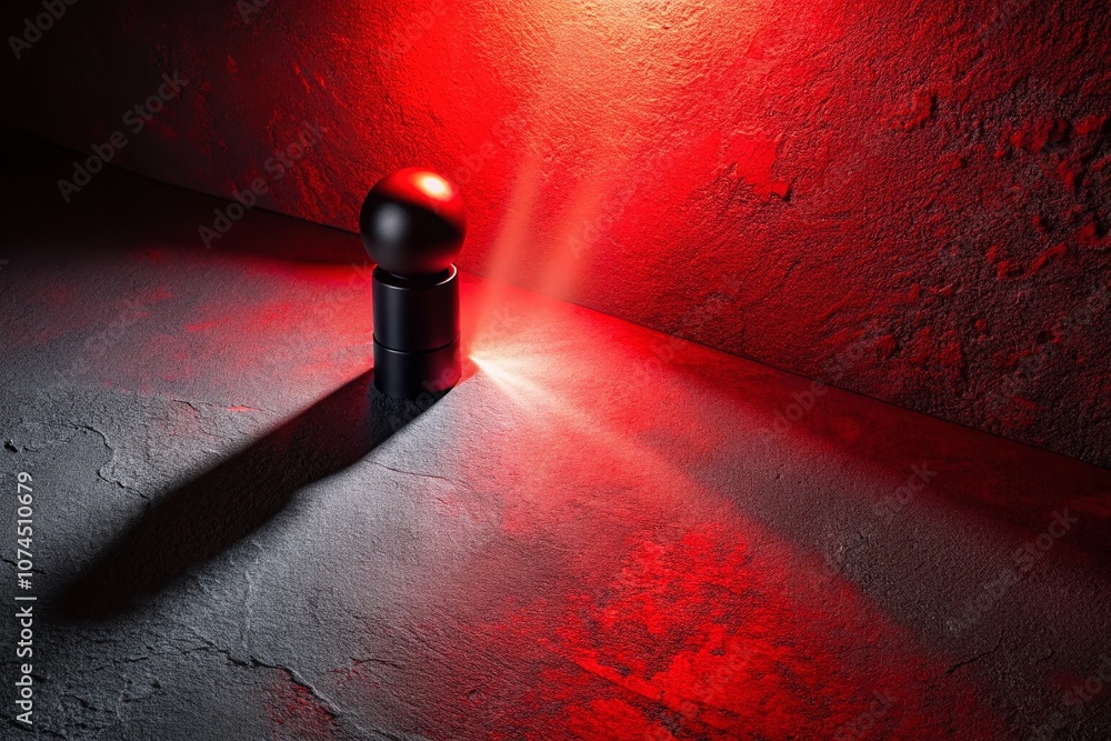 Aufkleber minimalist abstract red and black light composition with gradual texture background, featuring brigh