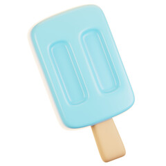 3d rendering beach icon concept. 3d render popsicle