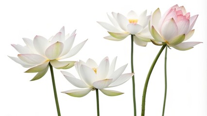 Naklejka premium lotus bouquet on a white background