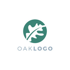 Oak Logo Vector Illustration. Oak Leaf Icon